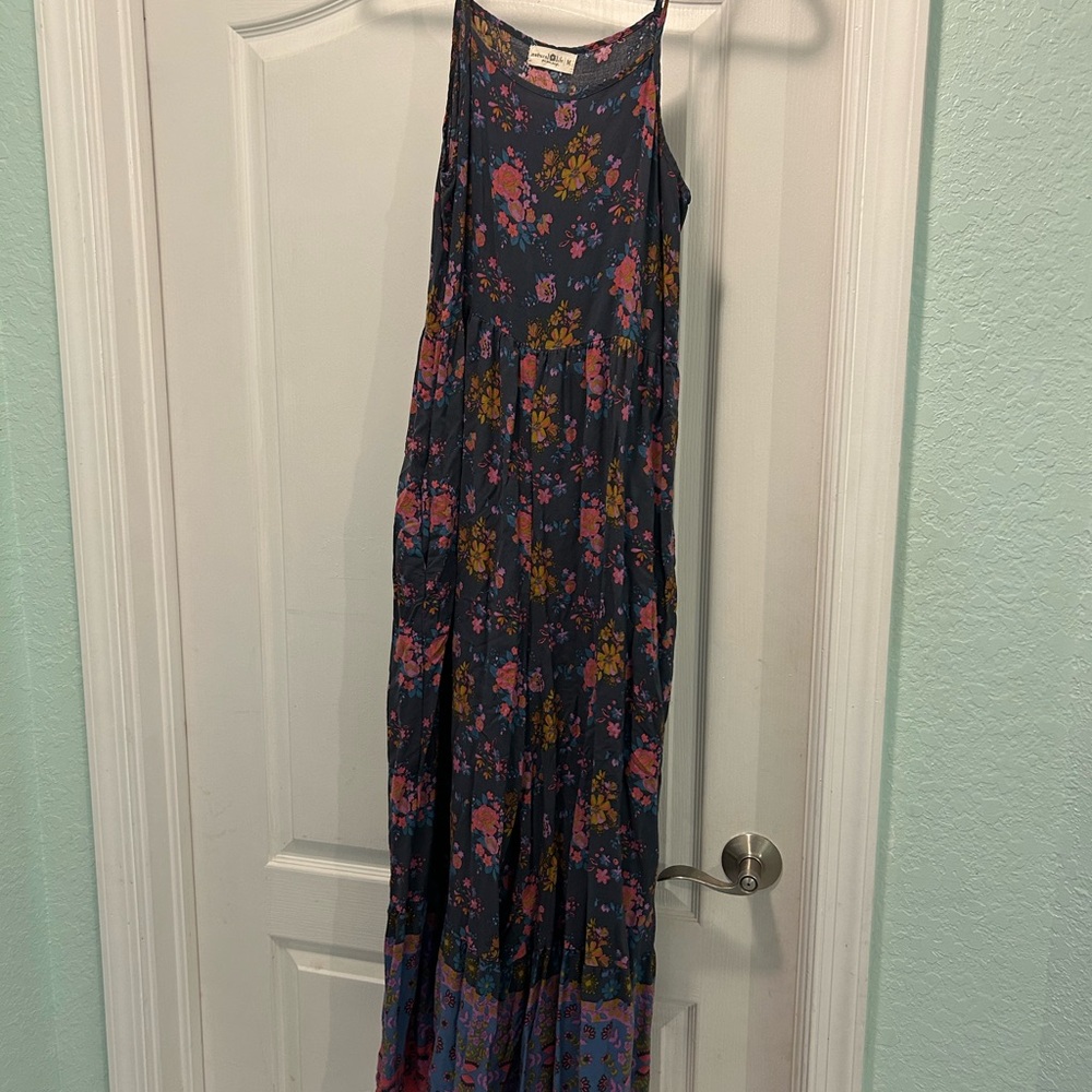 Natural life wide leg floral jumpsuit
